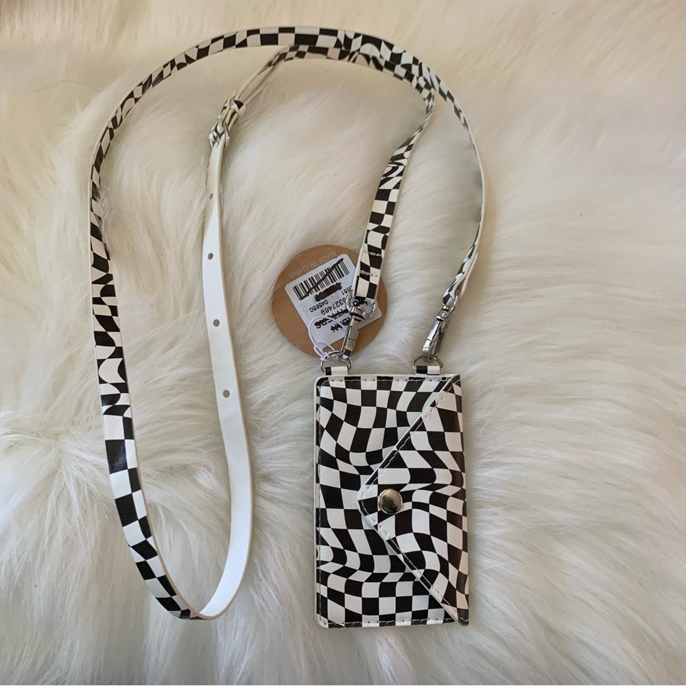 Urban Outfitters Twisted Checker Phone Wallet Cross Body Strap